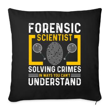 Drôle de chercheur scientifique - Housse de coussin décorative 45 x 45 cm - noir - Devant