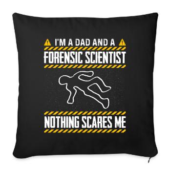Funny science - Sofa pillowcase 17,3'' x 17,3'' (45 x 45 cm) - black - Front