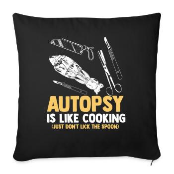 Funny coroner - Sofa pillowcase 17,3'' x 17,3'' (45 x 45 cm) - black - Front