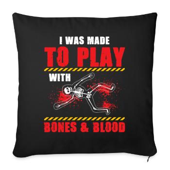Drôle de scientifique médico-légal - Housse de coussin décorative 45 x 45 cm - noir - Devant