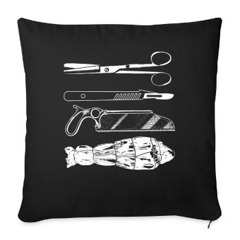 Forensic scientist Scientific He - Sofa pillowcase 17,3'' x 17,3'' (45 x 45 cm) - black - Front