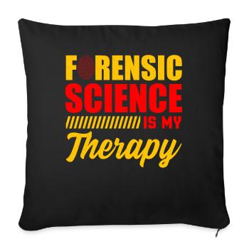 Funny coroner - Sofa pillowcase 17,3'' x 17,3'' (45 x 45 cm) - black - Front