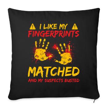 Funny coroner - Sofa pillowcase 17,3'' x 17,3'' (45 x 45 cm) - black - Front