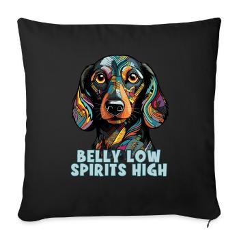 Dog Saying Dachshund Design pour les amoureux des chiens - Housse de coussin décorative 45 x 45 cm - noir - Devant