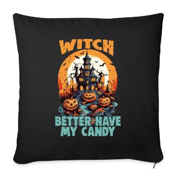 Halloween design for the Halloween party - Sofa pillowcase 17,3'' x 17,3'' (45 x 45 cm) - black - Front