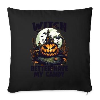 Halloween design for the Halloween party - Sofa pillowcase 17,3'' x 17,3'' (45 x 45 cm) - black - Front