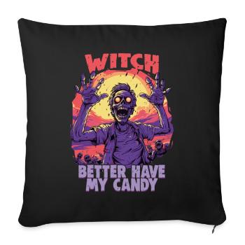 Halloween design for the Halloween party - Sofa pillowcase 17,3'' x 17,3'' (45 x 45 cm) - black - Front