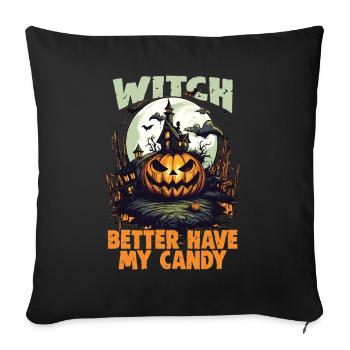 Halloween design for the Halloween party - Sofa pillowcase 17,3'' x 17,3'' (45 x 45 cm) - black - Front