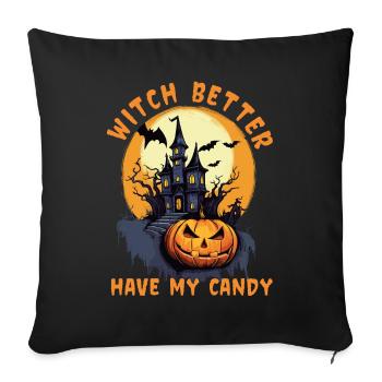 Halloween design for the Halloween party - Sofa pillowcase 17,3'' x 17,3'' (45 x 45 cm) - black - Front