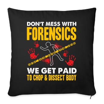 Drôle de scientifique médico-légal - Housse de coussin décorative 45 x 45 cm - noir - Devant