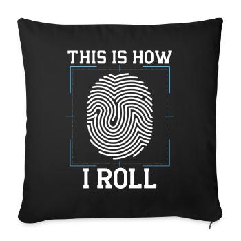 Drôle d’enquêteur scientifique médico-légal - Housse de coussin décorative 45 x 45 cm - noir - Devant