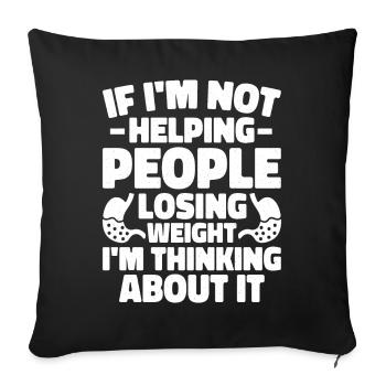 Drôle de pontage gastrique Bariatrique - Housse de coussin décorative 45 x 45 cm - noir - Devant