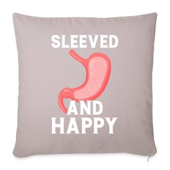 Funny gastric sleeve bariatric surgery - Sofa pillowcase 17,3'' x 17,3'' (45 x 45 cm) - light taupe - Front