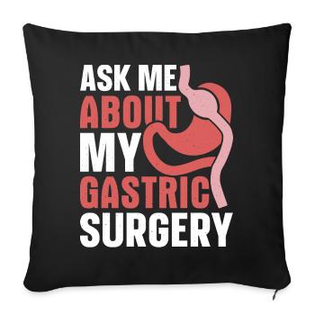Funny bypass surgery - Sofa pillowcase 17,3'' x 17,3'' (45 x 45 cm) - black - Front