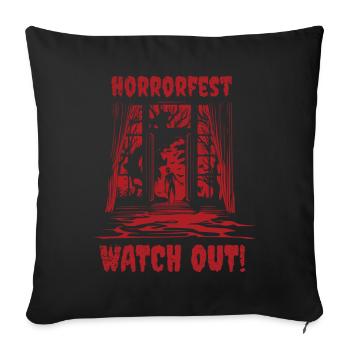 Horrorfest Watch Out Vintage Halloween - Sofa pillowcase 17,3'' x 17,3'' (45 x 45 cm) - black - Front