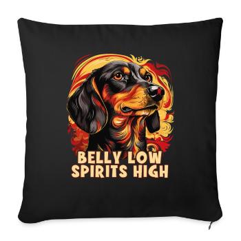 Dog Saying Dachshund Design pour les amoureux des chiens - Housse de coussin décorative 45 x 45 cm - noir - Devant