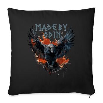 Fabriqué par odin culture viking - Housse de coussin décorative 45 x 45 cm - noir - Devant