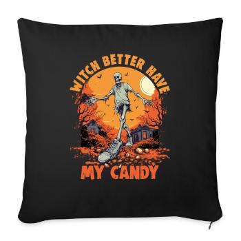 Halloween design for the Halloween party - Sofa pillowcase 17,3'' x 17,3'' (45 x 45 cm) - black - Front