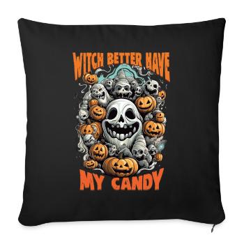 Halloween design for the Halloween party - Sofa pillowcase 17,3'' x 17,3'' (45 x 45 cm) - black - Front