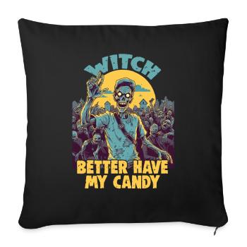 Halloween design for the Halloween party - Sofa pillowcase 17,3'' x 17,3'' (45 x 45 cm) - black - Front