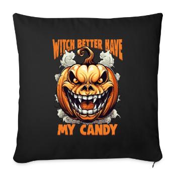 Halloween design for the Halloween party - Sofa pillowcase 17,3'' x 17,3'' (45 x 45 cm) - black - Front