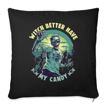 Halloween design for the Halloween party - Sofa pillowcase 17,3'' x 17,3'' (45 x 45 cm) - black - Front