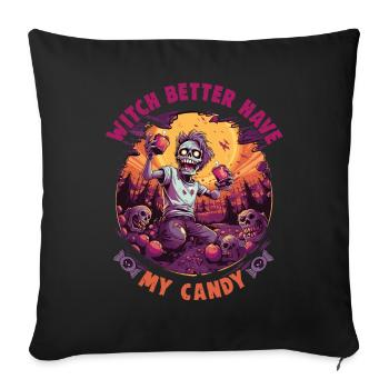 Halloween design for the Halloween party - Sofa pillowcase 17,3'' x 17,3'' (45 x 45 cm) - black - Front
