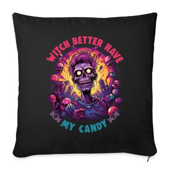 Halloween design for the Halloween party - Sofa pillowcase 17,3'' x 17,3'' (45 x 45 cm) - black - Front