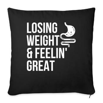 Drôle de pontage gastrique Bariatrique - Housse de coussin décorative 45 x 45 cm - noir - Devant