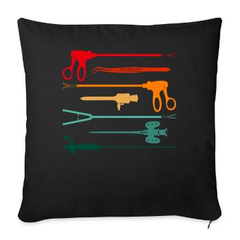 Outils bariatriques amusants de pontage gastrique - Housse de coussin décorative 45 x 45 cm - noir - Devant