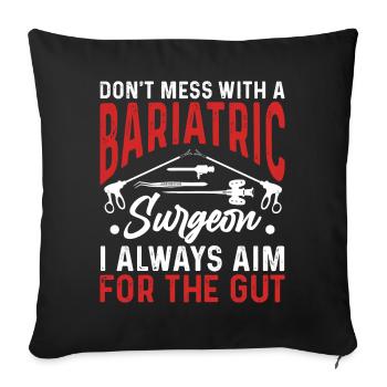 Funny stomach - Sofa pillowcase 17,3'' x 17,3'' (45 x 45 cm) - black - Front