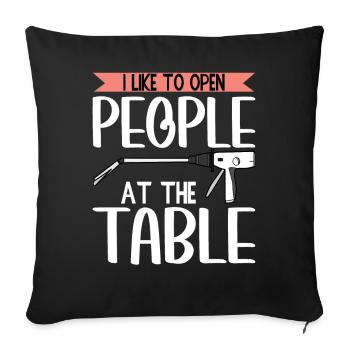 Drôle de pontage gastrique Bariatrique - Housse de coussin décorative 45 x 45 cm - noir - Devant