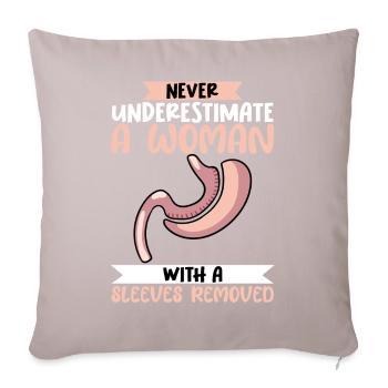 Funny gastric sleeve bypass surgery - Sofa pillowcase 17,3'' x 17,3'' (45 x 45 cm) - light taupe - Front