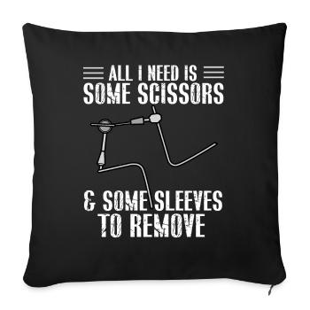 Drôle de pontage de manchon gastrique - Housse de coussin décorative 45 x 45 cm - noir - Devant