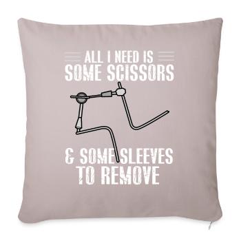 Funny gastric sleeve bypass surgery - Sofa pillowcase 17,3'' x 17,3'' (45 x 45 cm) - light taupe - Front