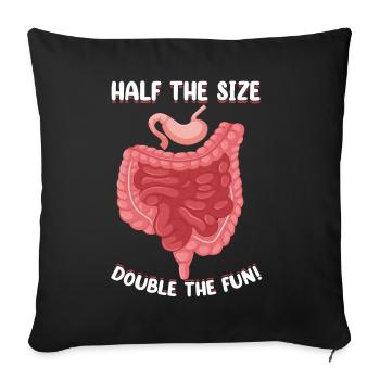 Chirurgie de pontage gastrique amusante Bariatrie - Housse de coussin décorative 45 x 45 cm - noir - Devant