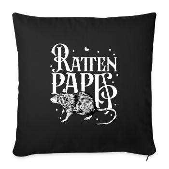 Rat Lover - Rat Daddy - Housse de coussin décorative 45 x 45 cm - noir - Devant