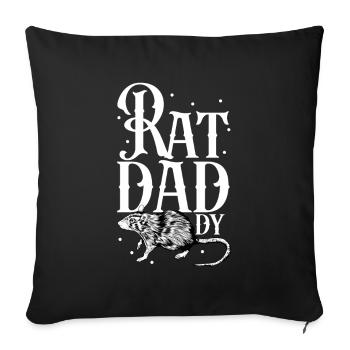 Propriétaire de rat - Rat Daddy - Housse de coussin décorative 45 x 45 cm - noir - Devant