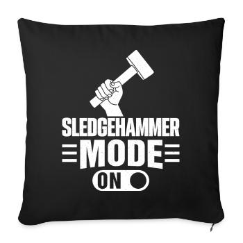 Fun day of house demolition - Sofa pillowcase 17,3'' x 17,3'' (45 x 45 cm) - black - Front