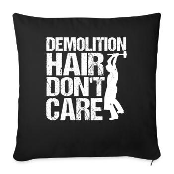 Fun day of house demolition - Sofa pillowcase 17,3'' x 17,3'' (45 x 45 cm) - black - Front