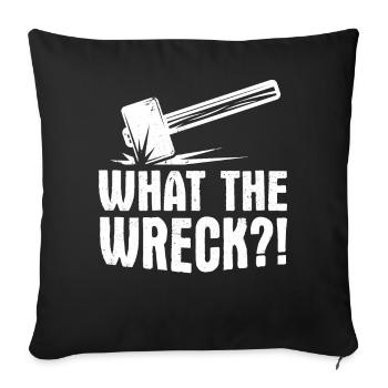Drôle de démolition de maison Jour Sledgehammer - Housse de coussin décorative 45 x 45 cm - noir - Devant