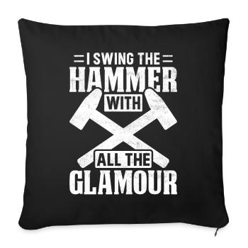 Fun day of house demolition - Sofa pillowcase 17,3'' x 17,3'' (45 x 45 cm) - black - Front