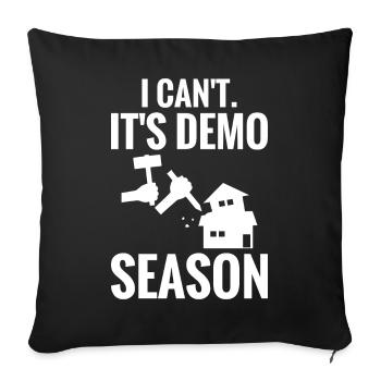 Fun day of house demolition - Sofa pillowcase 17,3'' x 17,3'' (45 x 45 cm) - black - Front