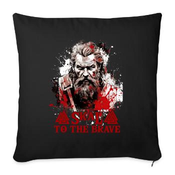 Skal à la courageuse culture viking - Housse de coussin décorative 45 x 45 cm - noir - Devant