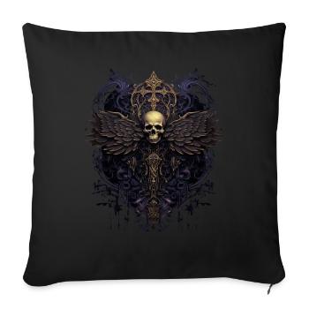 Gothic Cross Goths Design Victorian - Sofa pillowcase 17,3'' x 17,3'' (45 x 45 cm) - black - Front