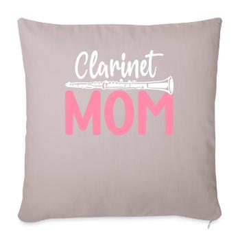 Clarinettiste joueur - Housse de coussin décorative 45 x 45 cm - taupe clair - Devant