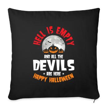 L’enfer est vide Devils Happy Halloween Costume - Housse de coussin décorative 45 x 45 cm - noir - Devant