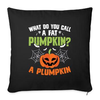 Citrouille Un cadeau d’Halloween effrayant - Housse de coussin décorative 45 x 45 cm - noir - Devant