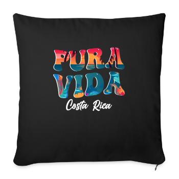 Pura Vida Costa Rica Amérique latine Costa Rica - Housse de coussin décorative 45 x 45 cm - noir - Devant