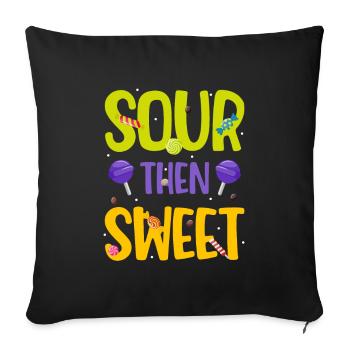 Sour Then Sweet - Sofa pillowcase 17,3'' x 17,3'' (45 x 45 cm) - black - Front